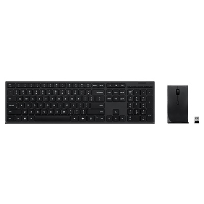 Tastatūra Lenovo Professional Wireless Rechargeable Combo Keyboard and Mouse | Keyboard and Mouse Set | Wireless | Mouse included | Russian/Cyrillic | Bluetooth | Grey