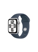 Viedpulksteni Apple Watch SE GPS 40mm Silver Aluminium Case with Storm Blue Sport Band - M/L Apple