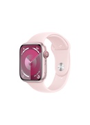 Viedpulksteni Apple Apple Watch Series 9 GPS + Cellular 45mm Pink Aluminium Case with Light Pink Sport Band - M/L Apple Watch Series 9 Smart watch GPS (satellite) Retina LTPO OLED 45mm Waterproof