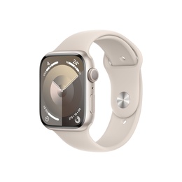 Viedpulksteni Apple Watch Series 9 GPS 45mm Starlight Aluminium Case with Starlight Sport Band - S/M