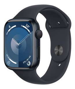 Viedpulksteni Apple Watch Series 9 GPS 45mm Midnight Aluminium Case with Midnight Sport Band - S/M  Hover