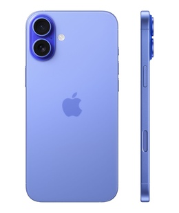 Telefons Apple iPhone 16 Plus | Ultramarine | 6.7  | Super Retina XDR | 2796 x 1290 pixels | A18 | Internal RAM 8 GB | 128 GB | Dual SIM | 4G | 5G | Main camera resolution 48+12 MP | Secondary camera resolution 12 MP | iOS | 18  Hover