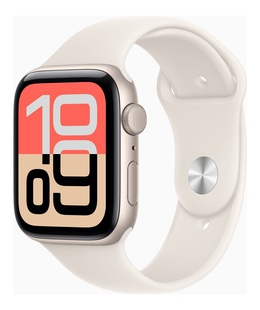 Viedpulksteni Apple Watch SE 3 GPS 44mm Starlight Aluminium Case with Starlight Sport Band - S/M | Apple  Hover