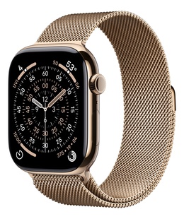 Viedpulksteni Apple Watch Series 11 | Smart watch | GPS (satellite) | LTPO OLED Always-On Retina display | Waterproof | Gold Titanium  Hover