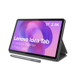  Lenovo Idea Tab 11 2.5K Mediatek Dimensity 6300/8GB/256GB/Android 15/Grey/2Y Warranty | Lenovo Tab (without power adapter) | Idea Tab | 11  | Luna Grey | IPS | 2560x1600 pixels | MediaTek | Dimensity 6300 | 8 GB | Soldered LPDDR4x | 256 GB | Wi-Fi | Front camera | 5 MP | Rear camera | 8 MP | Bluetooth | 5.2 | Android | 15 or Later | Warranty 24 month(s) | Folio Case + Lenovo Tab Pen
