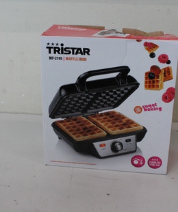  SALE OUT.  | Tristar | Waffle maker | WF-2195 | 1000 W | Number of pastry 2 | Belgium | Black | DAMAGED PACKAGING  Hover