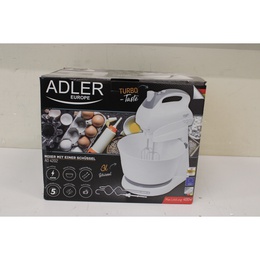 Mikseris SALE OUT. | Adler | Mixer | AD 4202 | Mixer with bowl | 300 W | Number of speeds 5 | Turbo mode | White | DAMAGED PACKAGING