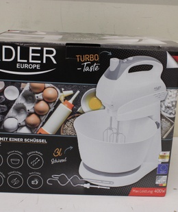 Mikseris SALE OUT. | Adler | Mixer | AD 4202 | Mixer with bowl | 300 W | Number of speeds 5 | Turbo mode | White | DAMAGED PACKAGING  Hover