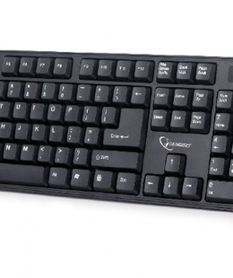 Tastatūra Gembird | Wireless Desktop Set | KBS-W-01_LT | Keyboard and Mouse Set | Wireless | Mouse included | US/LT | Black | Numeric keypad  Hover