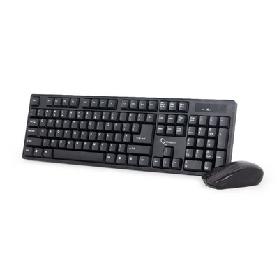 Tastatūra Gembird | Wireless Desktop Set | KBS-W-01_LT | Keyboard and Mouse Set | Wireless | Mouse included | US/LT | Black | Numeric keypad