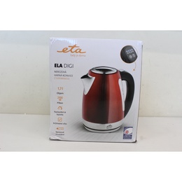 Tējkanna SALE OUT. ETA | Kettle | Ela Digi ETA959890010 | Electric | 2200 W | 1.7 L | Stainless steel | 360° rotational base | Red | DAMAGED PACKAGING