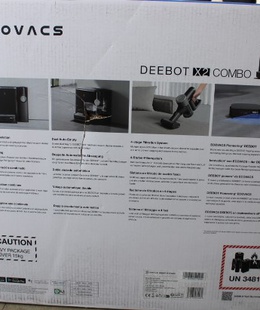  SALE OUT.  | Ecovacs Robotic Vacuum Cleaner+Handheld | DEEBOT X2 COMBO | Wet&Dry | Operating time (max) 210 min | 6400 mAh | Dust capacity 0.42 L | 8700 Pa | Black | DAMAGED PACKAGING  Hover