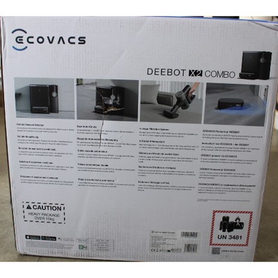  SALE OUT.  | Ecovacs Robotic Vacuum Cleaner+Handheld | DEEBOT X2 COMBO | Wet&Dry | Operating time (max) 210 min | 6400 mAh | Dust capacity 0.42 L | 8700 Pa | Black | DAMAGED PACKAGING