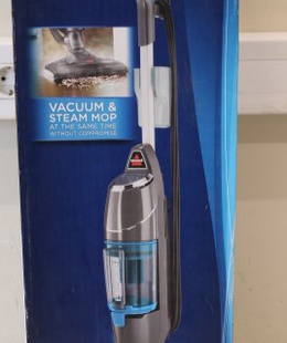  SALE OUT. Bissell Vac&Steam Steam Cleaner | Bissell | Vacuum and steam cleaner | Vac & Steam | Power 1600 W | Steam pressure Not Applicable. Works with Flash Heater Technology bar | Water tank capacity 0.4 L | Blue/Titanium | DAMAGED PACKAGING  Hover