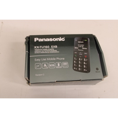  Panasonic | KX-TU160 | Easy Use Mobile Phone | Black | 69.2 g | DAMAGED PACKAGING