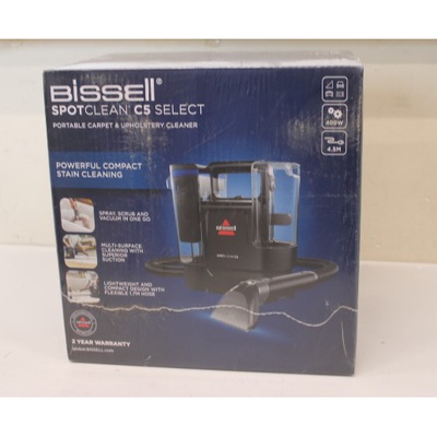  SALE OUT. Bissell SpotClean C5 Select Portable Carpet and Upholstery Cleaner | Bissell | SpotClean C5 Select Portable Carpet and Upholstery Cleaner | 3928N | Corded operating | Handheld | Washing function | 400 W | Black/Blue | Warranty 24 month(s) | DAMAGED PACKAKING