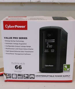  SALE OUT. CyberPower VP1000ELCD Backup UPS Systems | CyberPower | Backup UPS Systems | VP1000ELCD | 1000 VA | 550 W | DAMAGED PACKAGING  Hover