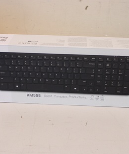 Tastatūra SALE OUT. Dell Silent Keyboard and Mouse - KM555 - Estonian (QWERTY) | Dell | Silent Keyboard and Mouse | KM555 | Keyboard and Mouse Set | Wireless | Estonian (QWERTY) | UNPACKED | Black | 2.4 GHz  Hover