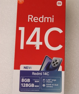Telefons SALE OUT. Xiaomi Redmi 14C (Starry Blue) DS 6.88“ IPS LCD 720x1640/2.0GHz&1.8GHz/128GB/4GB RAM/Android 14/microSDXC/WiFi  Hover