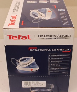  SALE OUT.  | TEFAL | Steam Station Pro Express | GV9710E0 | 3000 W | 1.2 L | 7.6 bar | Auto power off | Vertical steam function | Calc-clean function | White/Blue | DAMAGED PACKAGING  Hover