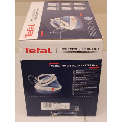  SALE OUT.  | TEFAL | Steam Station Pro Express | GV9710E0 | 3000 W | 1.2 L | 7.6 bar | Auto power off | Vertical steam function | Calc-clean function | White/Blue | DAMAGED PACKAGING