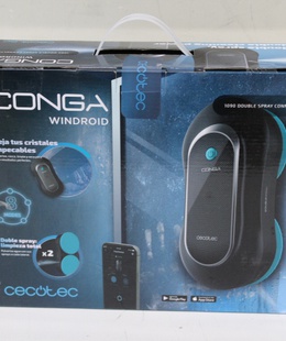  SALE OUT. Cecotec Conga Windroid 1090 Double Spray Connected Window cleaning robot | Cecotec Window Cleaning Robot | Conga Windroid 1090 Double Spray Connected | Corded | Black | USED  Hover