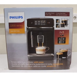  SALE OUT. Philips Coffee Maker | EP2220/10 | Pump pressure 15 bar | Built-in milk frother | Automatic | 1500 W | Black | DAMAGED PACKAGING