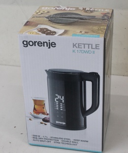 Tējkanna SALE OUT.  | Gorenje Kettle | K17DWDII | Electric | 2200 W | 1.7 L | Stainless Steel | 360° rotational base | Black | DEMO  Hover