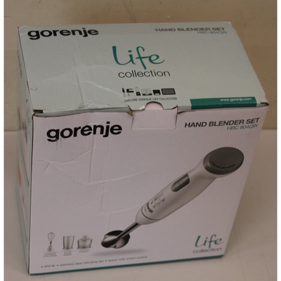 Blenderis SALE OUT. Gorenje Hand Blender | HBC804QW | Hand Blender | 800 W | Jar capacity 0.5 L | White | DAMAGED PACKAGING
