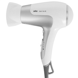Fēns Braun | Hair Dryer | Satin Hair 5 HD 580 | 2500 W | Number of temperature settings 3 | Ionic function | White/ silver
