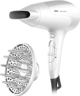 Fēns Braun | Hair Dryer | HD385 | 2000 W | Number of temperature settings 3 | Ionic function | Diffuser nozzle | White  Hover
