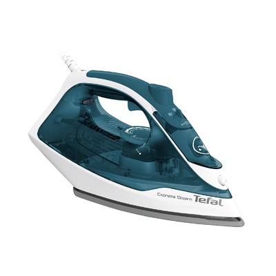  TEFAL | FV2839E0 | Steam Iron | 2400 W | Water tank capacity 270 ml | Continuous steam 40 g/min | Steam boost performance 185 g/min | Blue/White