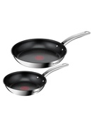 Panna TEFAL | Pan Set | Intuition B817S255 | Frying | Diameter 20/26 cm | Suitable for induction hob | Fixed handle | Black/Silver