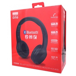 Austiņas New-One | HD 68 | Headphones | Wireless | Bluetooth | Black
