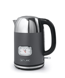 Tējkanna Muse Kettle | MS-020DG | Cordless | 2200 W | 1.7 L | Stainless steel | 360° rotational base | Stainless steel/Black  Hover