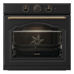 Cepeškrāsnis Gorenje Oven | BOS67372CLB | 77 L | Electric | AquaClean | Mechanical control | Steam function | Height 59.5 cm | Width 59.5 cm | Black