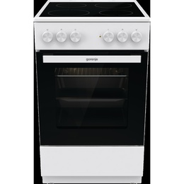Virtuves plīts Gorenje Cooker | GEC5A21WG-B | Hob type Electric | Oven type Electric | White | Width 50 cm | Grilling | Depth 59.4 cm | 68 L