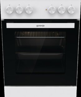 Virtuves plīts Gorenje Cooker | GEC5A21WG-B | Hob type Electric | Oven type Electric | White | Width 50 cm | Grilling | Depth 59.4 cm | 68 L  Hover