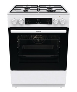Virtuves plīts Gorenje Cooker | GKS6C70WJ | Hob type Gas | Oven type Electric | White | Width 60 cm | Depth 60 cm | 71 L  Hover