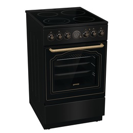 Virtuves plīts Gorenje Cooker | GECS5B70CLB | Hob type Vitroceramic | Oven type Electric | Black | Width 50 cm | Depth 59.4 cm | 70 L
