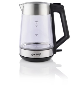 Tējkanna Gorenje K17OGS | Kettle | Electric | 1.7 L | 2200 W | 360° rotational base | Stainless steel/Glass | Stainless steel  Hover