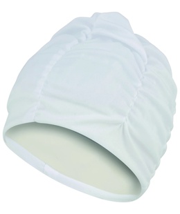  Fashy | FASHY Ruched Fabric Womens Swim Cap | White  Hover