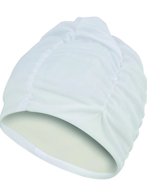  Fashy | FASHY Ruched Fabric Womens Swim Cap | White  Hover