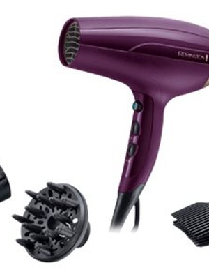 Fēns Remington | Hair Dryer | D5219 | 2300 W | Number of temperature settings 3 | Ionic function | Diffuser nozzle | Purple  Hover