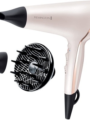 Fēns Remington | Hair dryer | ProLuxe AC9140 | 2400 W | Number of temperature settings 3 | Ionic function | Diffuser nozzle | White/Gold/Black  Hover