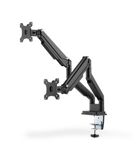  Digitus | Desk Mount | Universal Dual Monitor Mount with Gas Spring and Clamp Mount | Swivel  Hover