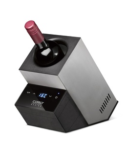  Caso | Wine Cooler | WineCase Deluxe Inox | Bottles capacity 1 | Black/Silver  Hover
