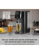 Tējkanna Caso Turbo Hot Water Dispenser | HW 616 | Water Dispenser | 2600 W | 2.5 L | Plastic/Stainless Steel | Black/Stainless Steel Hover