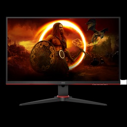 Monitors AOC | Gaming Monitor | 24G2SAE/BK | 24  | VA | FHD | 16:9 | 165 Hz | 4 ms | 1920 x 1080 | 350 cd/m² | HDMI ports quantity 2 | Black/Red | Warranty 36 month(s)