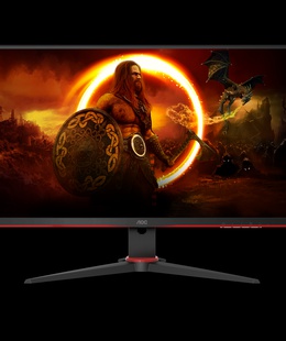 Monitors AOC | Gaming Monitor | 24G2SAE/BK | 24  | VA | FHD | 16:9 | 165 Hz | 4 ms | 1920 x 1080 | 350 cd/m² | HDMI ports quantity 2 | Black/Red | Warranty 36 month(s)  Hover